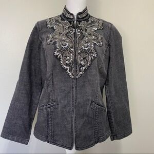 Chico’s Denim Jacket Size 1